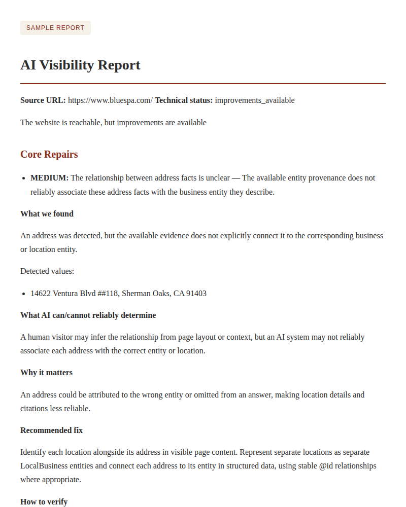 Real audit report excerpt 1