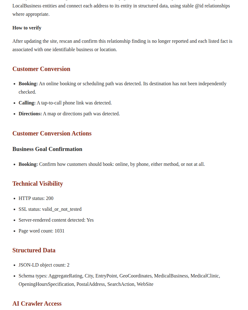 Real audit report excerpt 2